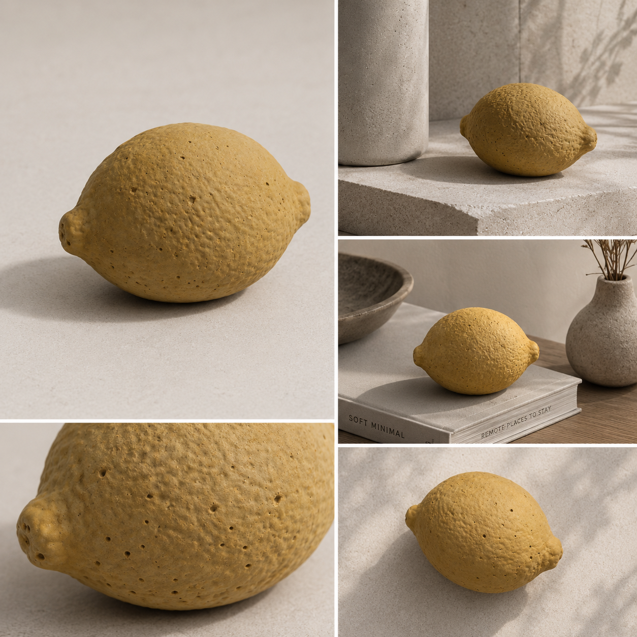 Concrete Lemon — Lămâie Decorativă din Beton